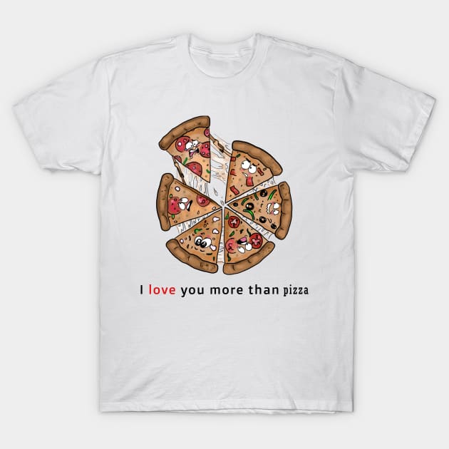 pizza lovers T-Shirt by dede studios